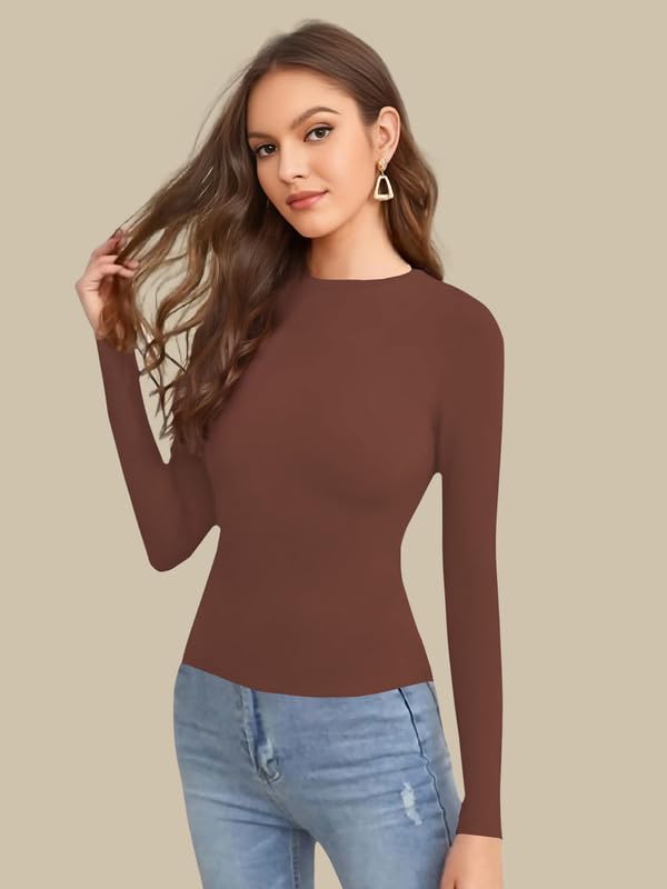 Dream Beauty Women Full Sleeve Top - Coffee - Image 4