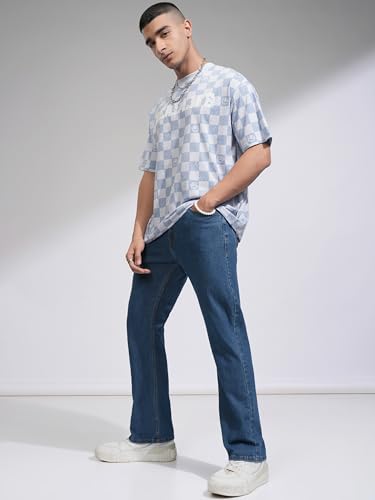 Highlander Men's Straight Fit Jeans - Light Blue - Image 2