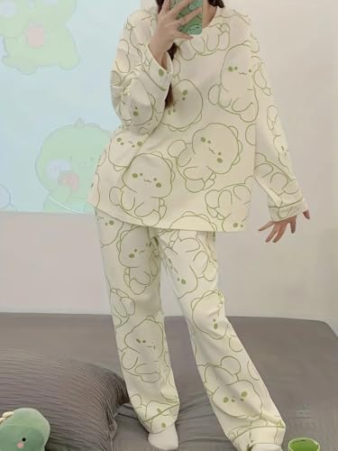 GLASGO Women's Cotton Pajama Set - Green - Image 2