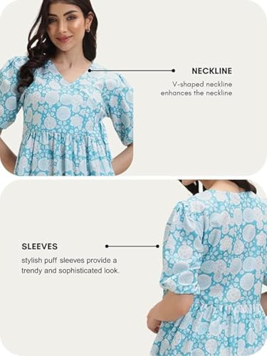 Leriya Fashion Wine Floral Midi Dress for Women - Image 4