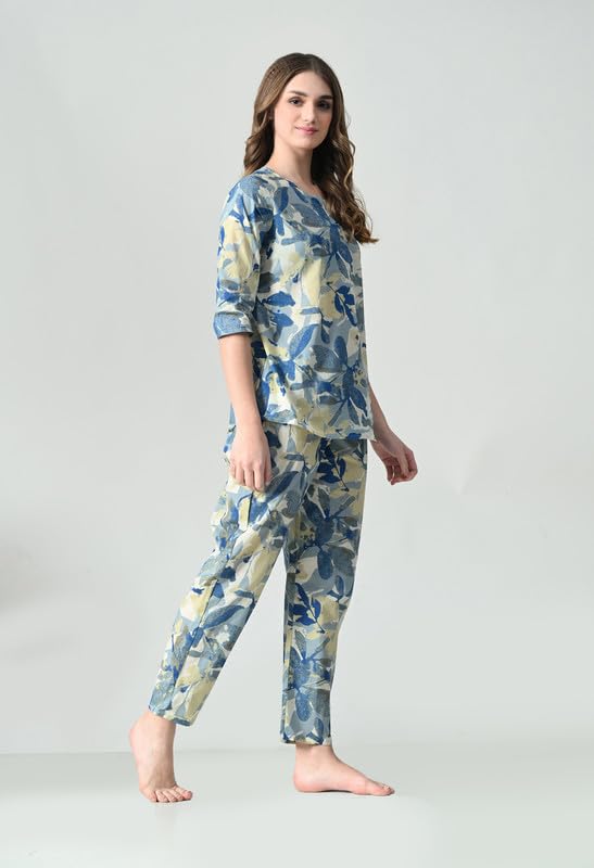 Ichaa Women's Printed Cotton Night Suit - Image 4