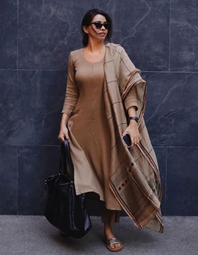 ANNI DESIGNER Beige Kurta Set for Women - Image 4