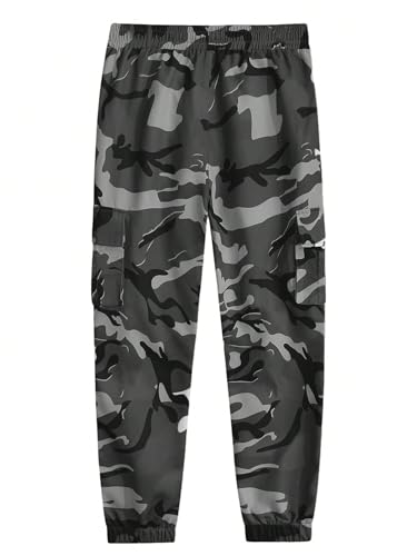 TAGDO Men Camouflage Cargo Jogger Pants - Grey - Image 3