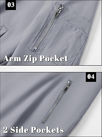 MIA FASHION Men's Bomber Jacket - Grey - Image 4