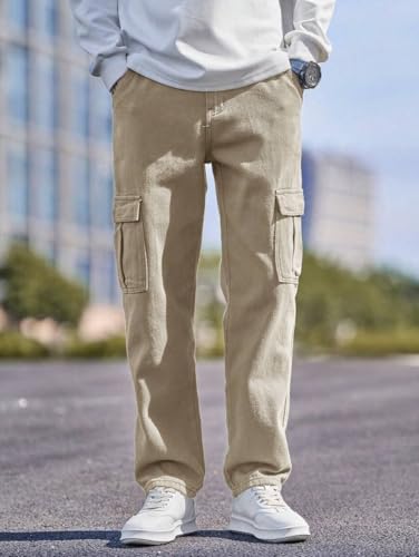 GarbGlide Men Cargo Jeans - Khakhi - Image 2