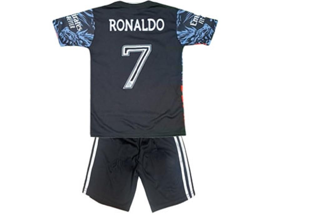 Real Madrid Ronaldo Kids Jersey Set - Red - Image 4