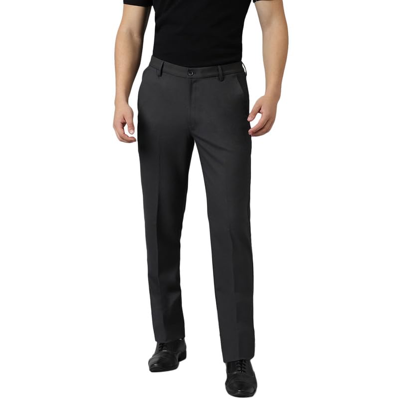 SUBTRACT Men Formal Trouser - Charcoalgrey