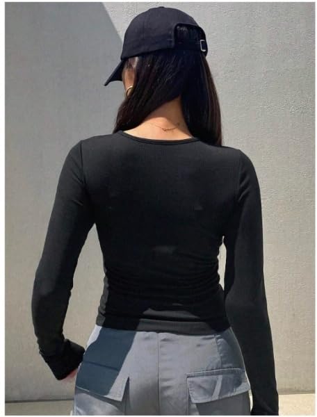 Jummy Couture Women's Quarter Button Shirt - Black - Image 2