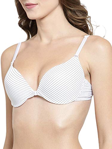 Brachy Women's Push-Up Bra - White Turquoise - Image 4