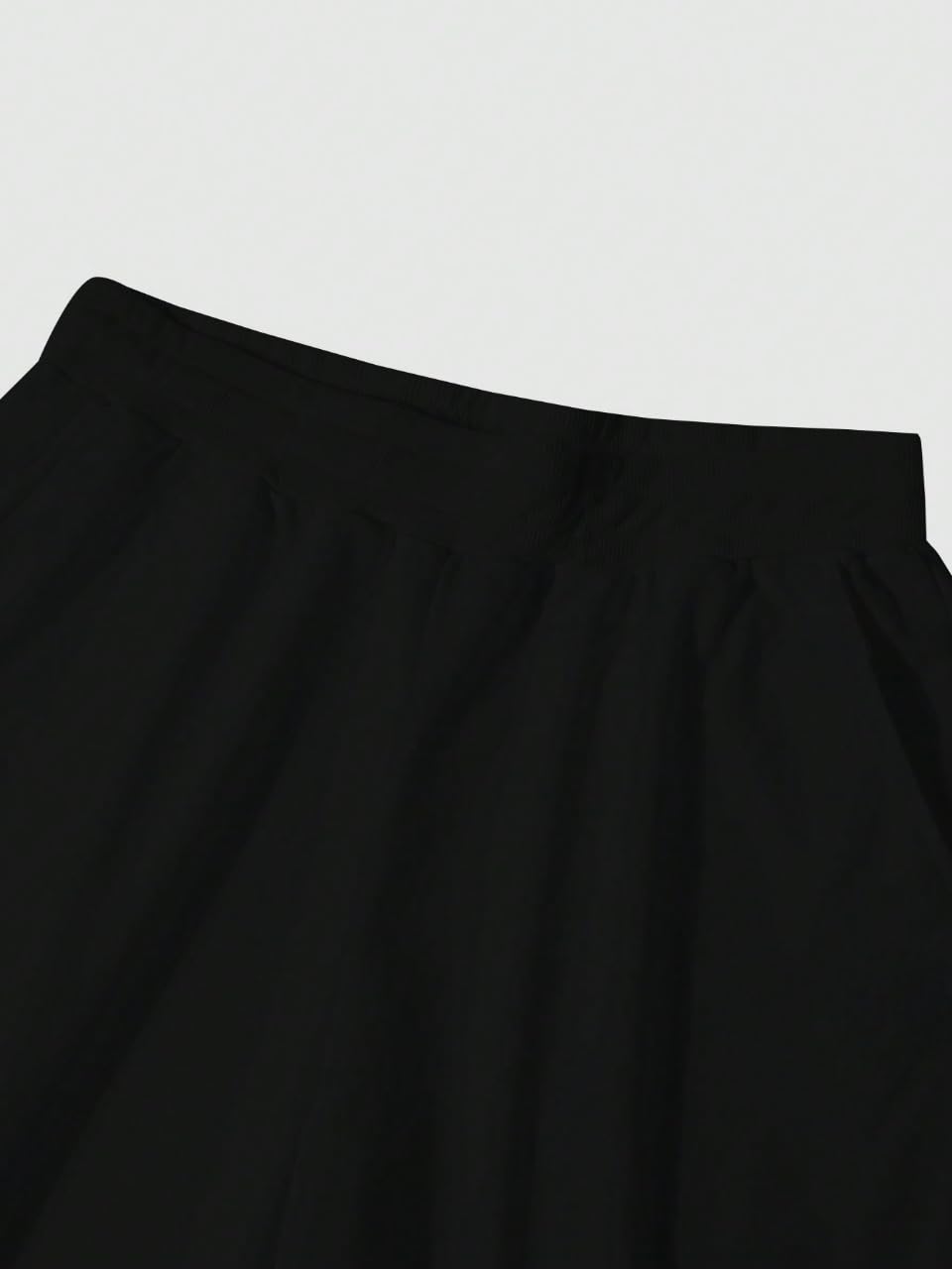 dockstreet Mens High Rise Baggy Jogger Sweatpants - Black - Image 5