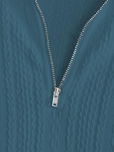 TAGDO Men's Aqua Jacquard Polo Shirt - Image 4