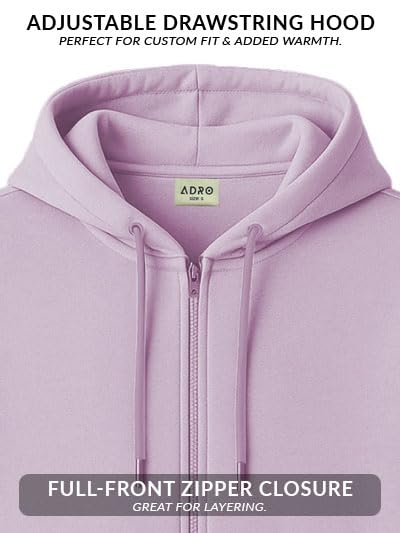 ADRO Men Lavender Zip-Up Hoodie - Image 4