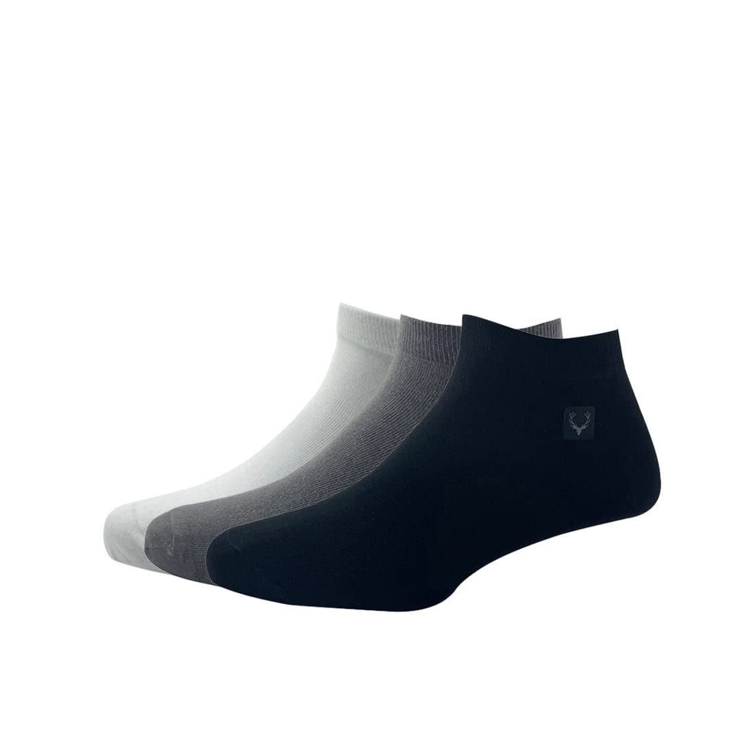 Allen Solly Men's Cotton Ankle Length Socks - Black