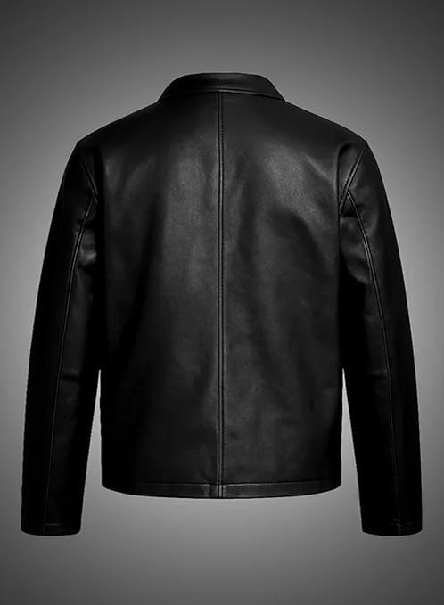 FABMADE Men's Midnight Luxe Leather Jacket - Black - Image 3