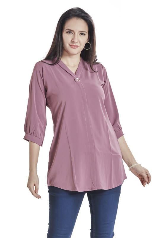 nioni Women's Solid Tunic Kurti - Rayon - Image 2