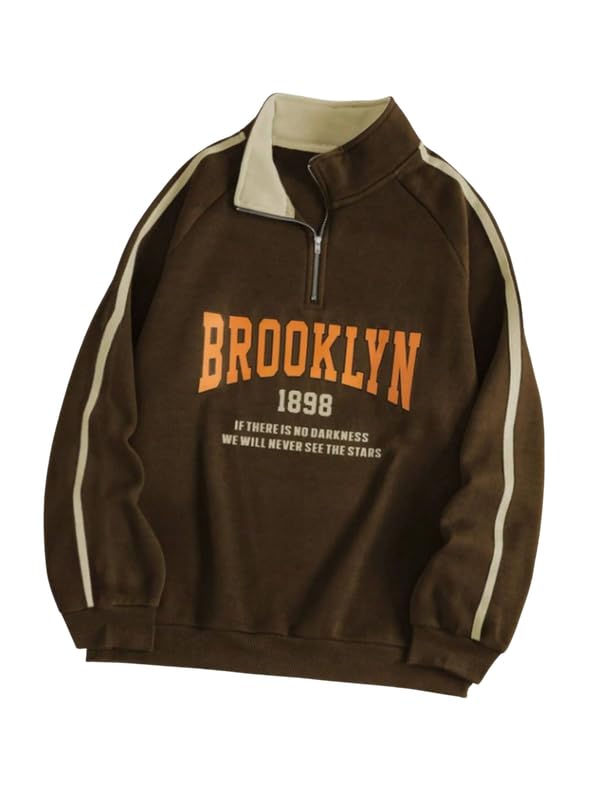 Imsa Moda Men's Chain Collar Sweatshirt - Coffee