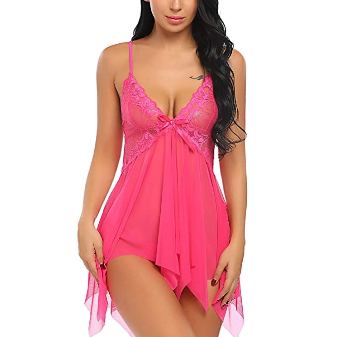 KITTYBEES Dark Pink Babydoll Lingerie for Women - Image 2