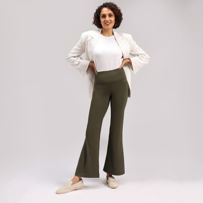 BlissClub Women's Flare Pants - High Waist Formal - Image 2