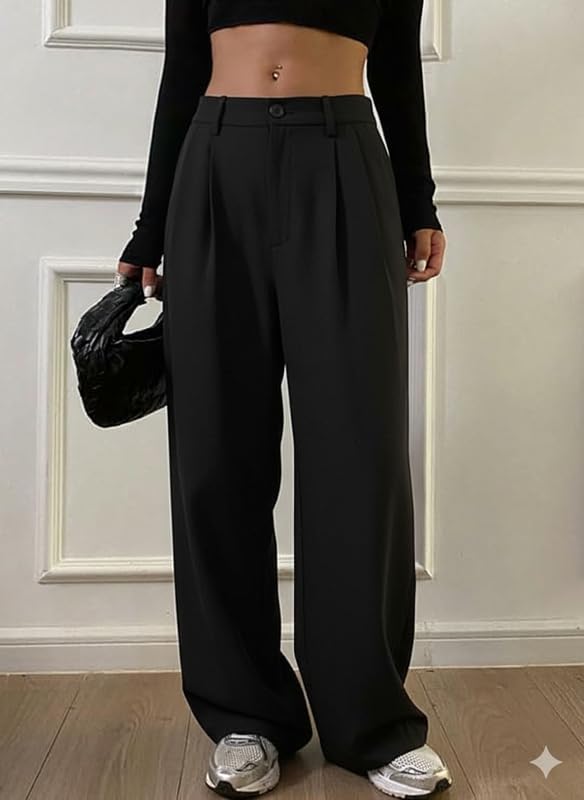 OOMPH! Women's High-Waisted Trousers - Jet Black - Image 2