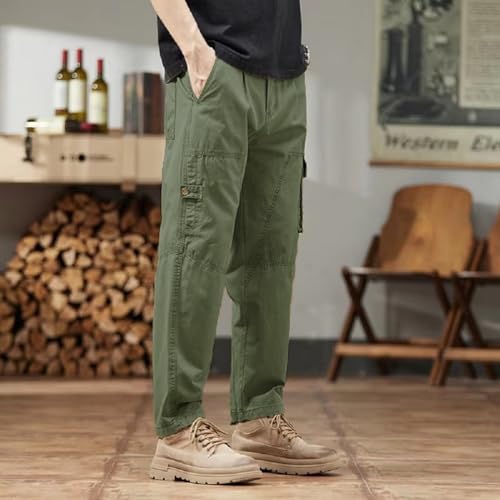 Lymio Men Cargo Pants - Green - Image 2