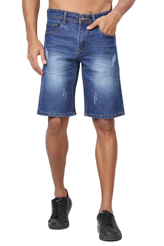 London Hills Men's Denim Shorts - Light Blue