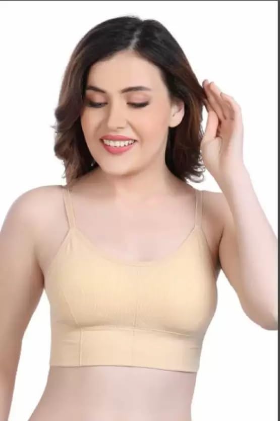 Acnos Women Sports Bra - Pink Beige - Image 5