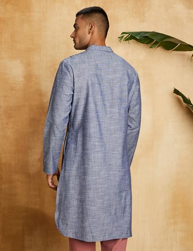 Symbol Men's Kurtas - Navy White - Image 2