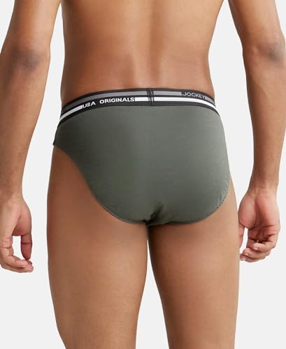Jockey Men's Solid Brief - Deep Olive - Image 3