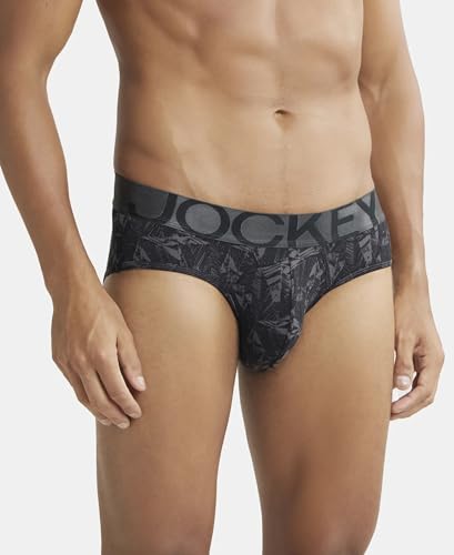 Jockey Men's Tactel Microfiber Briefs - Ebony Grey - Image 2