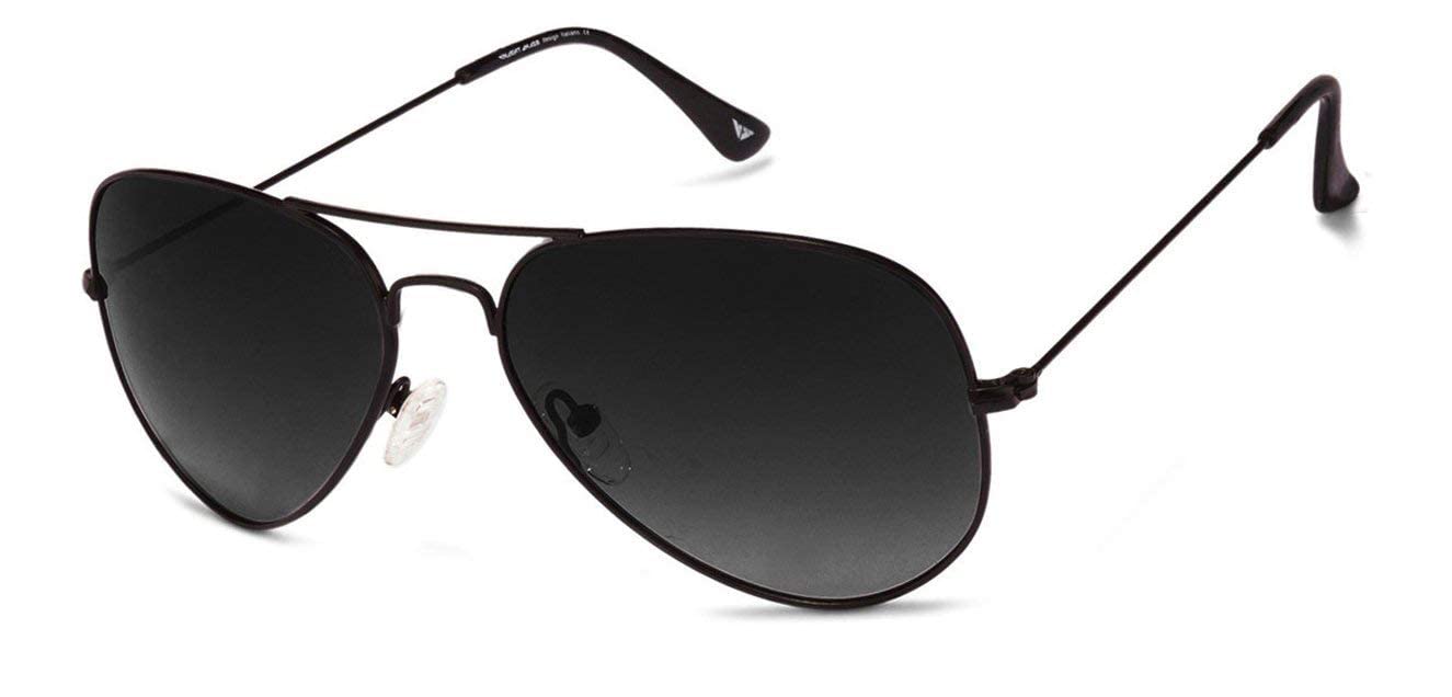 Vincent Chase Aviator Sunglasses - Polarized Black/Grey