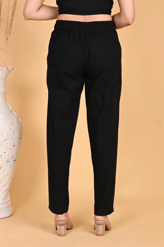 Oxinexx Women's Cotton Trousers - Black - Image 2
