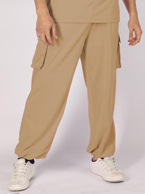 CHKOKKO Men's Brown Track Pants - Image 3