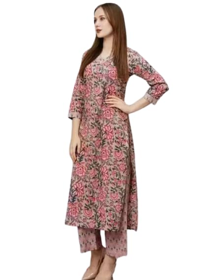 Shree Balaji Women Cotton Floral Kurti