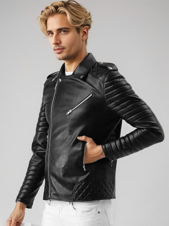 DIGIMAX LEATHER Faux Leather Jacket for Men - Black - Image 4