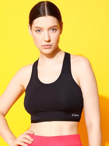 Clovia Women's Polyester Sports Bra - Black - Image 2