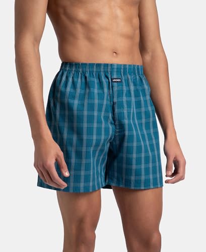 Jockey Men's Cotton Checkered Boxer Shorts - Multi Colour - Image 3