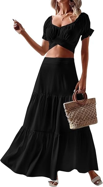 PINKHUB Women's Ruffle Hem Maxi Skirt - Image 3