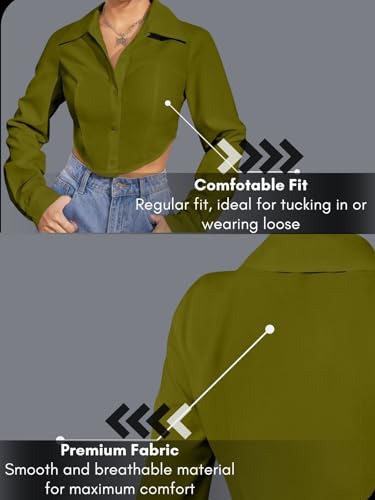 GRECIILOOKS Women's Western Shirt - Green - Image 4