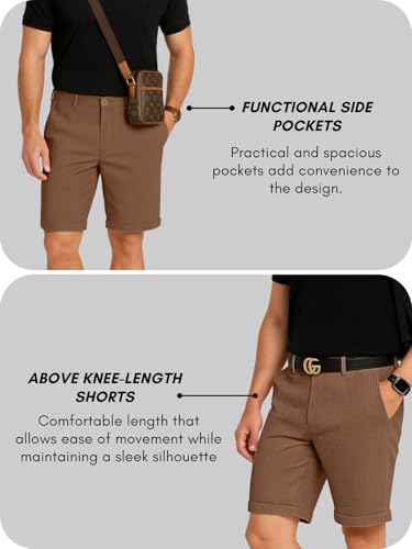 GRECIILOOKS Men's Brown Shorts - Image 4