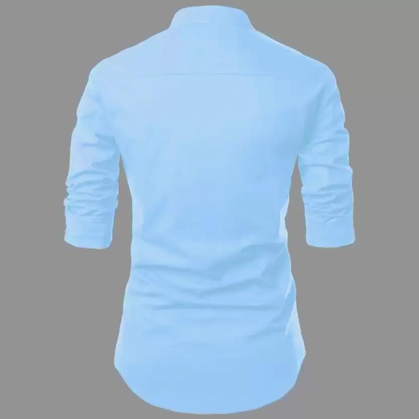 DEELMO Men Cotton Blend Kurta - Blue - Image 5