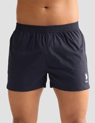 U.S. POLO ASSN. Men Pure Cotton Boxer Shorts - Navy - Image 4