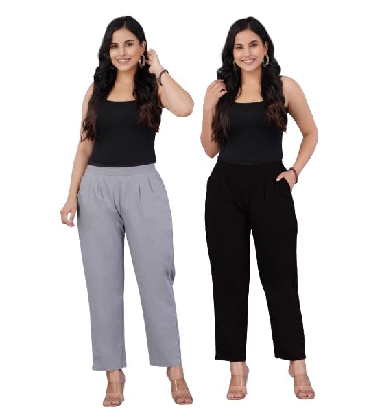 VENITYWAVE Women's Cotton Formal Trouser - Image 4