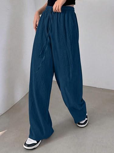 High-Waist Textured Trousers for Women - Image 3
