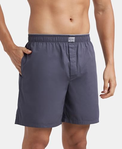 Jockey Men's Graphite Boxer Shorts - Cotton - Image 2
