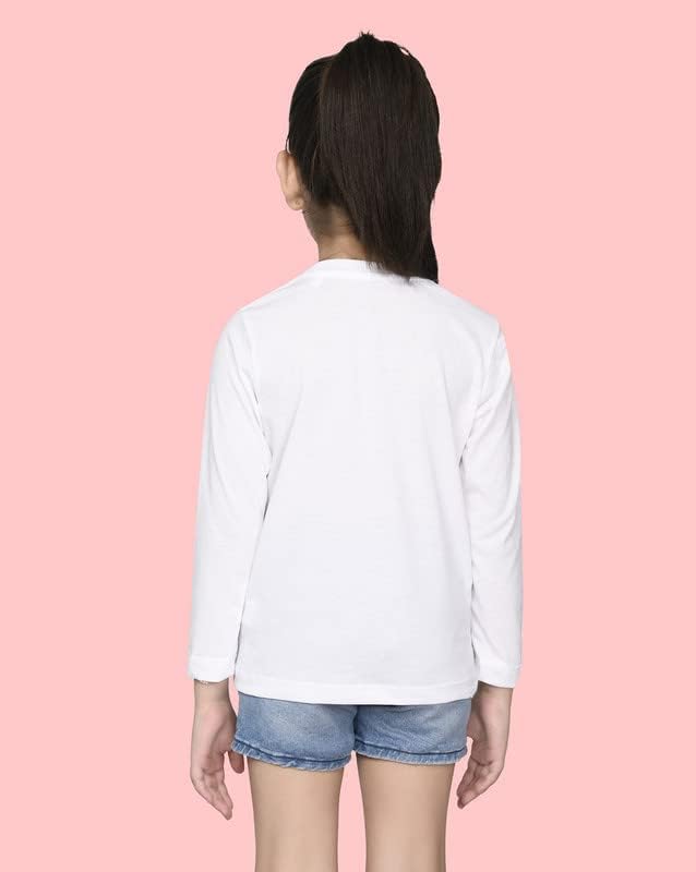 Nusyl Girls White Cotton T-Shirt - Image 3