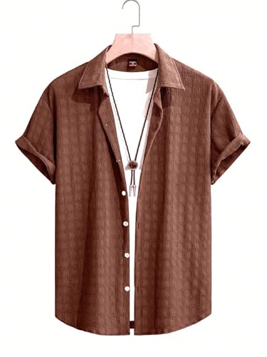 Lymio Mens Casual Shirt - Brown - Image 3