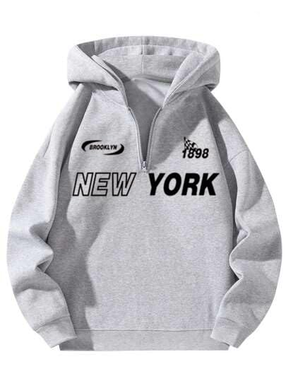 Trillion Men's Printed Hoodies Grey