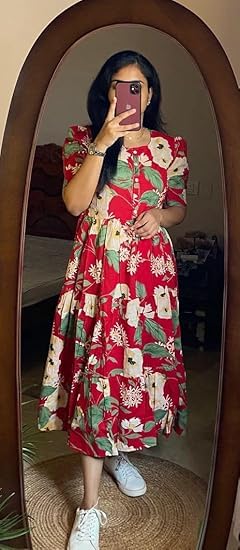 GarbGlide Women's Floral Print Rayon Anarkali Kurta - Image 2