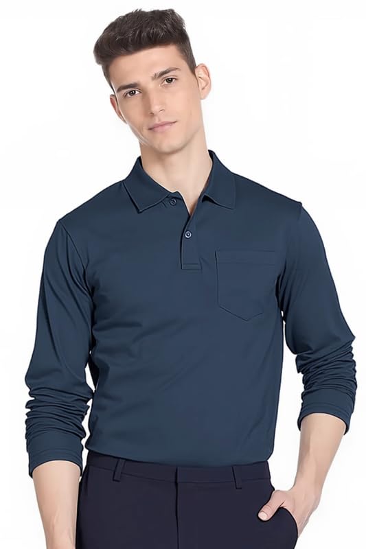 SANE ORIGINALS Men's Navy Blue Polo T-Shirt