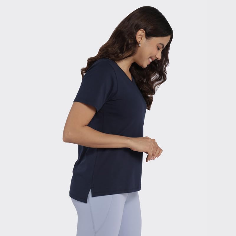 BlissClub Women V Neck Tee - Cotton - Image 3